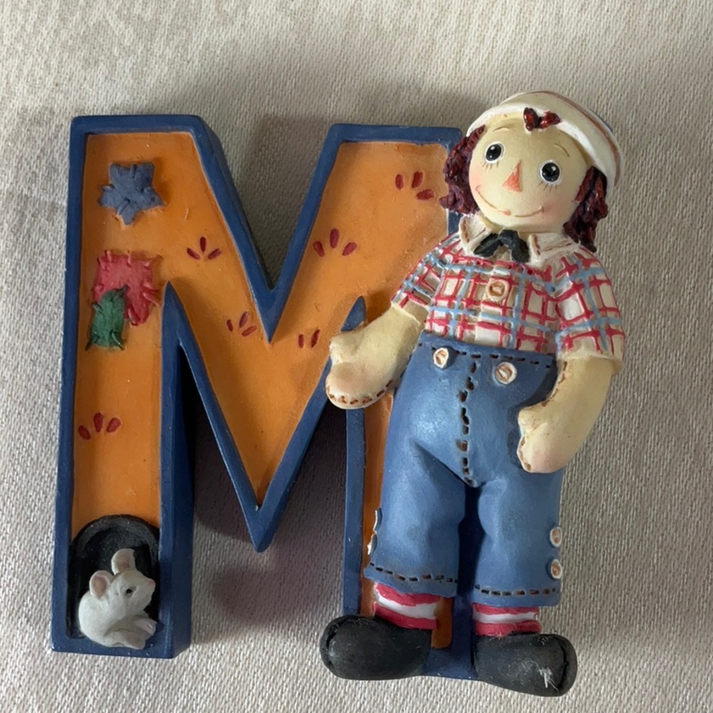 Standing Letter M Raggedy Ann & Andy Figurine
